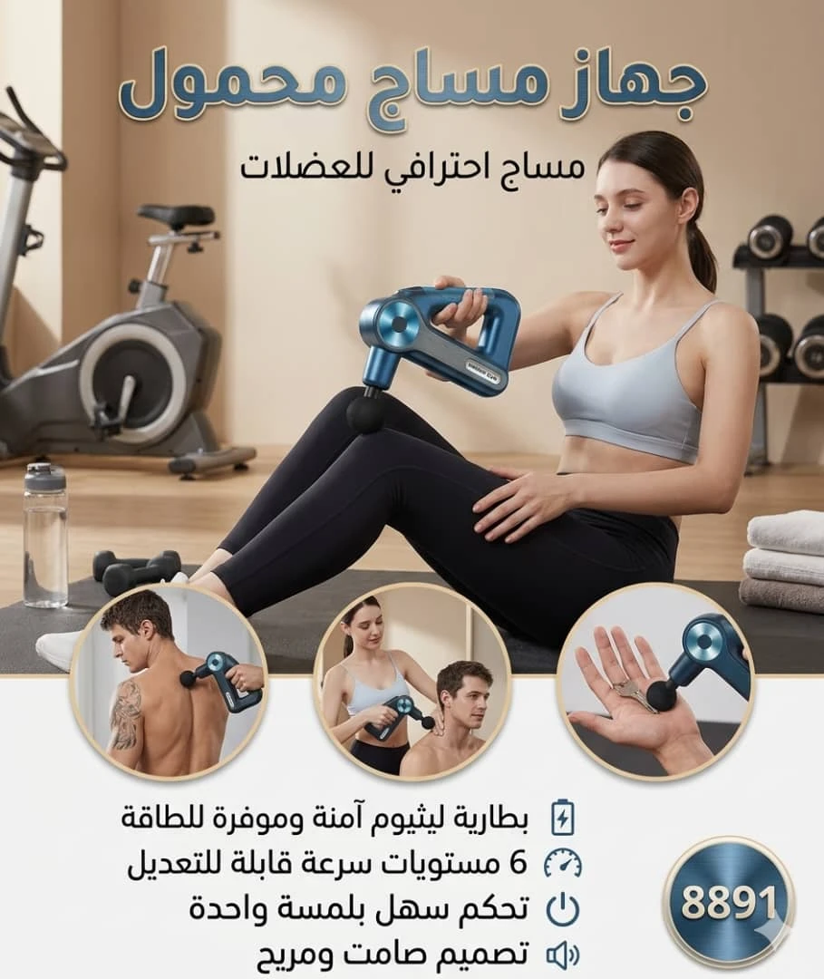 جهاز مساج لا سلكي 9 رؤؤس